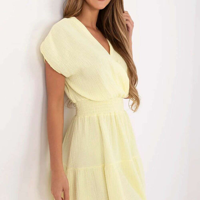 Daydress Model 213837 Yellow Cotton Knee Length Dress