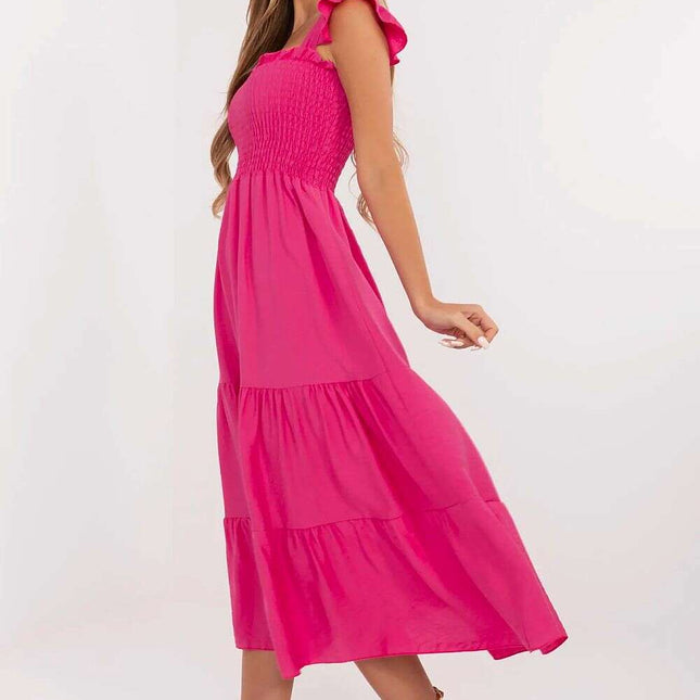 Daydress Model 214072 Airy Pink Midi Dress For Summer