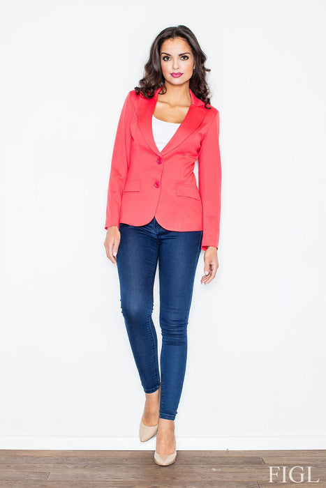 Classic Jacket with Stylish Contrast Details - Fashionable Essential for Your Wardrobe