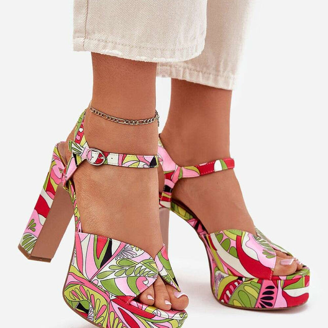 Heel sandals model 214389