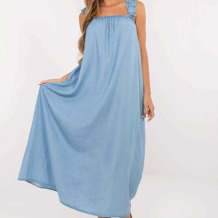 Blue Daydress Maxi Lyocell Oversized Fit For Warm Days