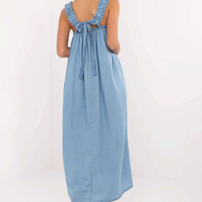Blue Daydress Maxi Lyocell Oversized Fit For Warm Days