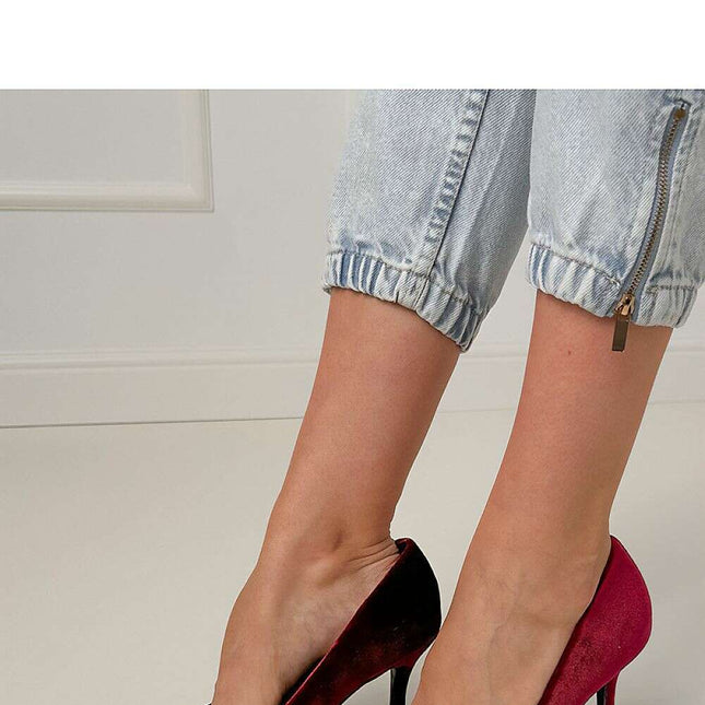 Zircon Embellished High Heels – Elegant Pointed Toe Pumps