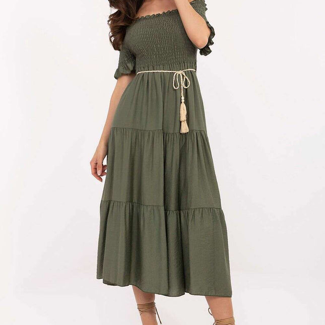 Daydress Model 215187 Green Midi Dress For Summer Comfort