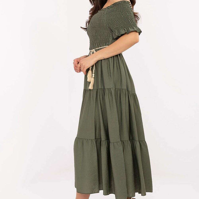 Daydress Model 215187 Green Midi Dress For Summer Comfort