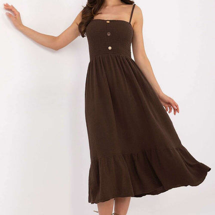 Daydress 215198 Cotton Midi Dress With Straps For Summer