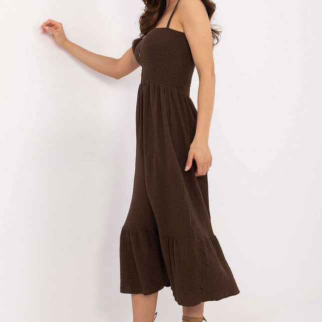 Daydress 215198 Cotton Midi Dress With Straps For Summer