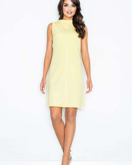Elegant Retro Daydress with Sophisticated High Neck