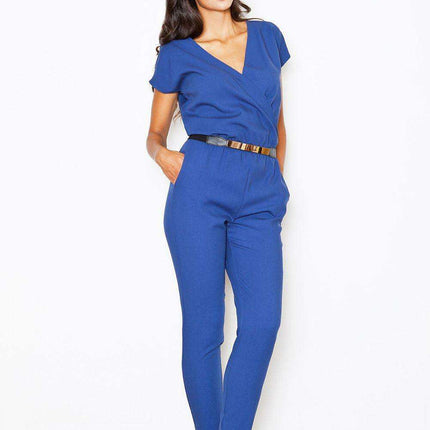 Sophisticated Wrap Jumpsuit with Alluring Neckline