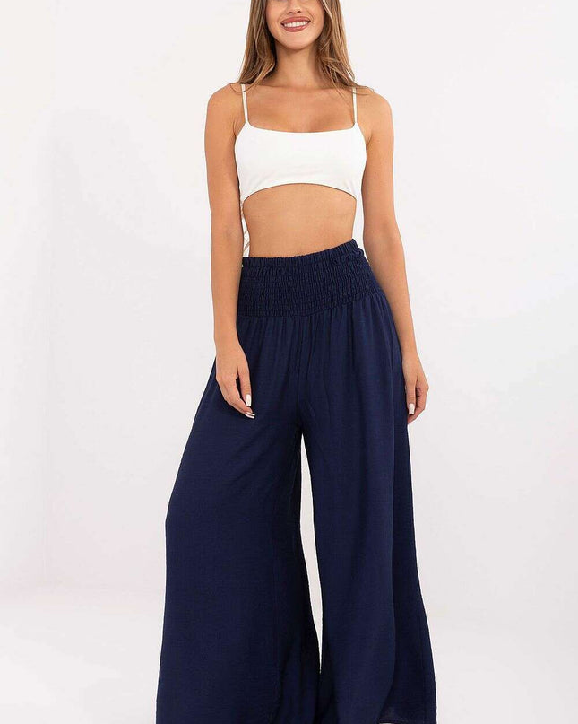 Women Palazzo Trousers Model 215786 Navy Blue Wide Leg