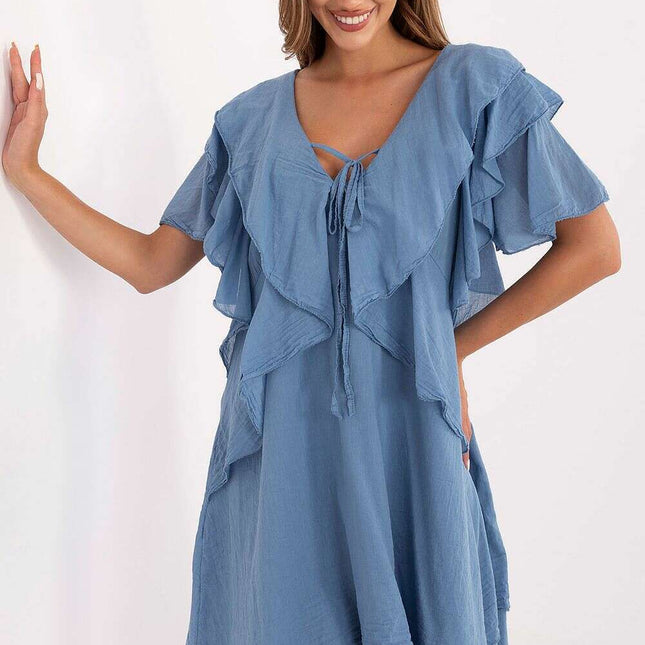 Daydress Boho Style 215791 Oversized Loose Cotton Dress