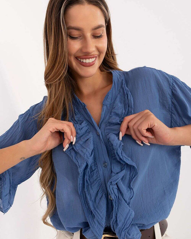 Boho Womens Cotton Shirt 215810 Breathable Everyday Work