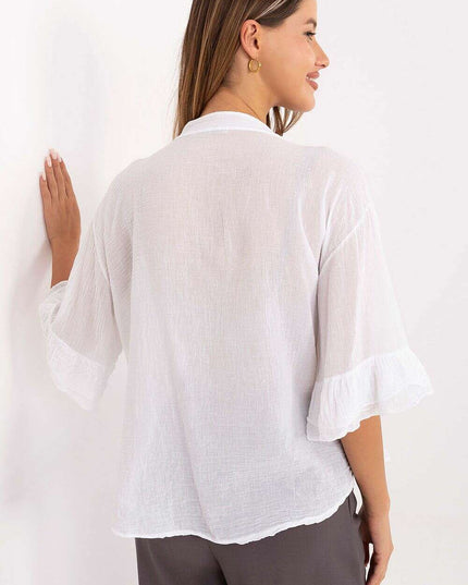 Boho Cotton Shirt 215812 For Women Everyday Workwear