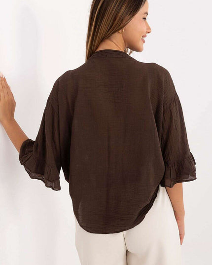 Shirt Model 215814 Boho Cotton Shirt For Women Office Wear