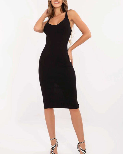 Daydress Striped Pencil Dress With Straps Model 215817