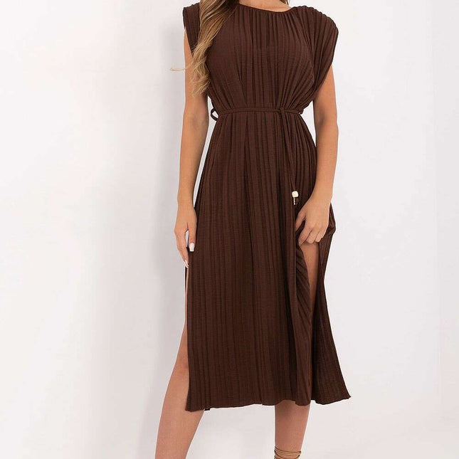 Daydress 215878 Pleated Lightweight Sleeveless Midi Dress