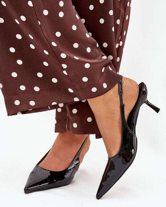 Elegant Pointed Toe Open Heel Pumps – Women's High Heels 6cm