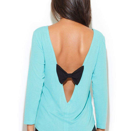 Elegant Bow-Back Detail Blouse