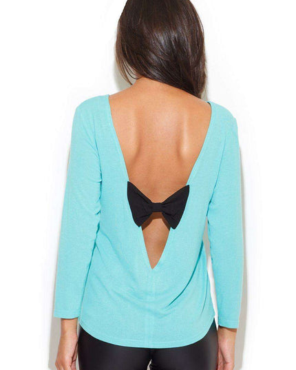 Elegant Bow-Back Detail Blouse