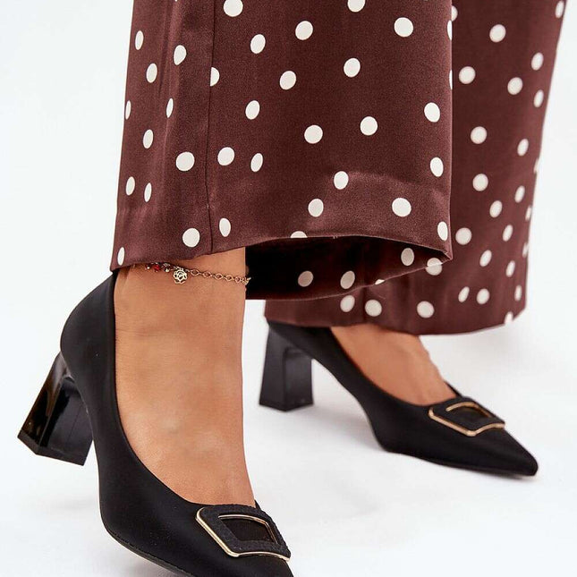 Block heel pumps model 216090