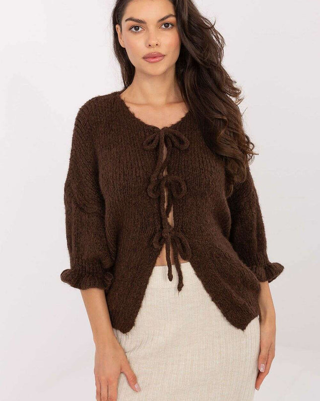 Brown Cardigan 216110 Womens Soft Acrylic Everyday Wear