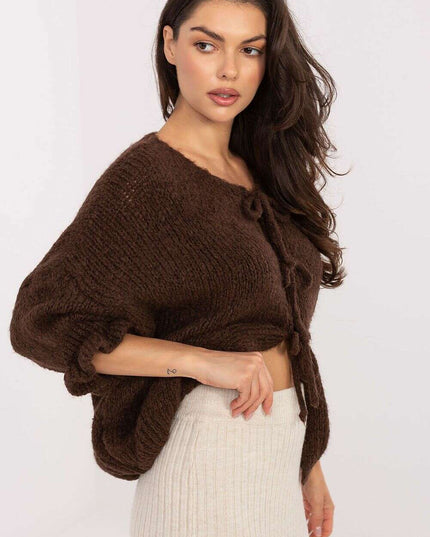 Brown Cardigan 216110 Womens Soft Acrylic Everyday Wear