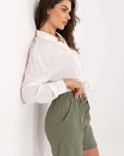 Women Shorts Model 216112 Lightweight Cotton Muslin Casual