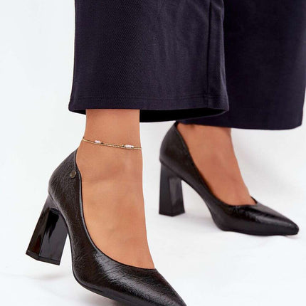 Block heel pumps model 216310