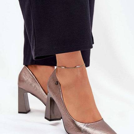 Block heel pumps model 216311