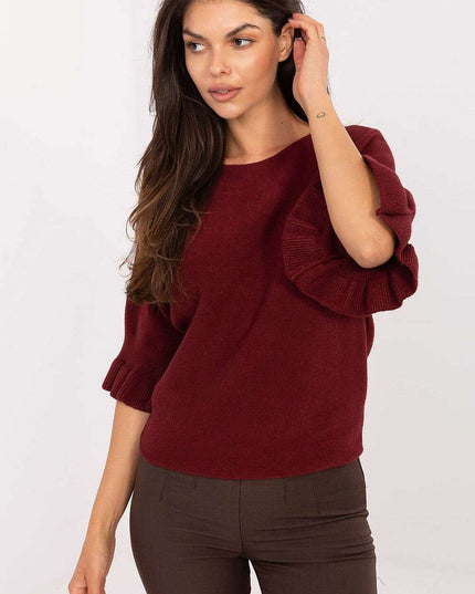 Jumper 216666 Red Womens Sweater Elegant Everyday Classic