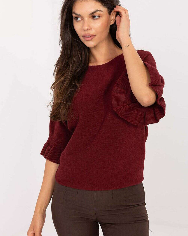 Jumper 216666 Red Womens Sweater Elegant Everyday Classic