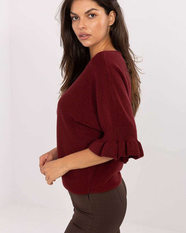 Jumper 216666 Red Womens Sweater Elegant Everyday Classic