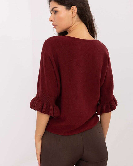 Jumper 216666 Red Womens Sweater Elegant Everyday Classic