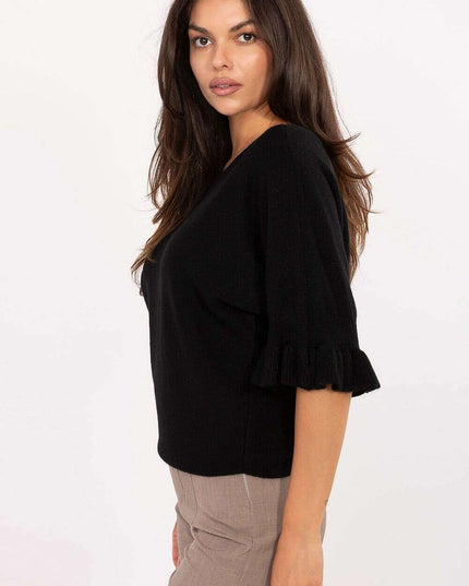 Jumper 216668 Womens Elegant Sweater Everyday Wear Black