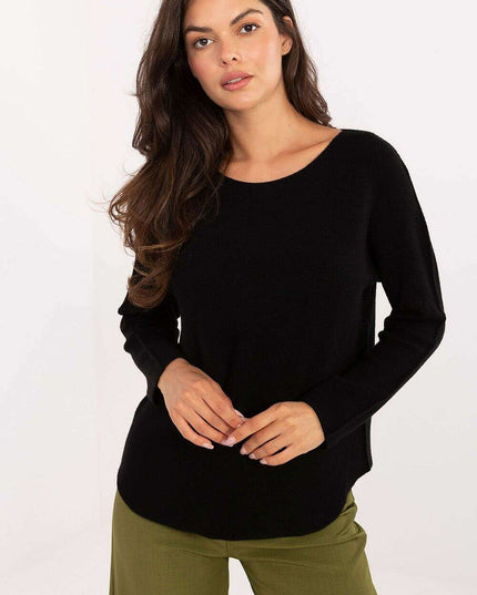 Jumper Model 216670 Black Women Viscose Blend Sweater
