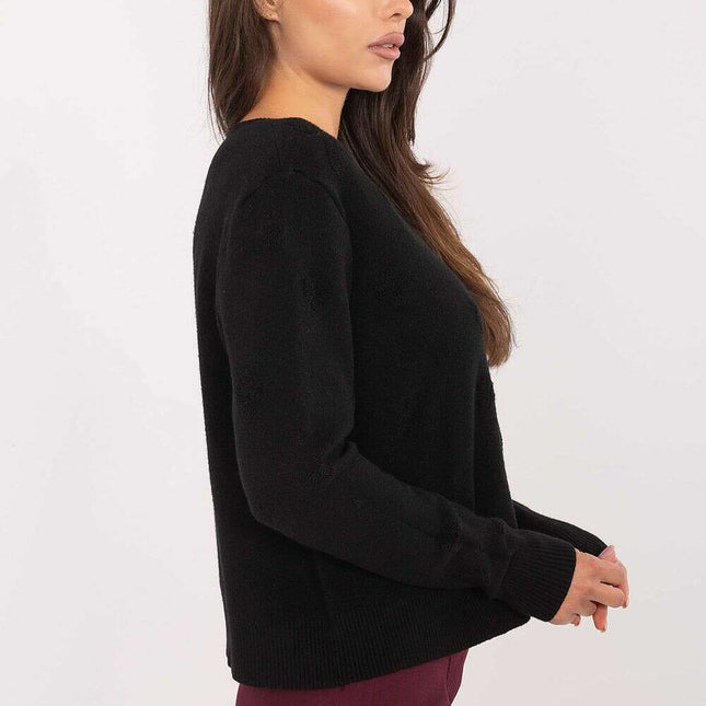 Black Cardigan Model 216678 Women Desk To Evening Knitwear