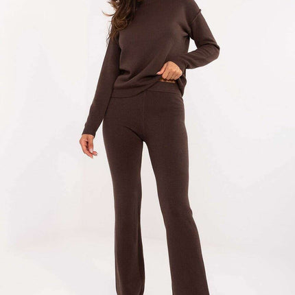 Brown Set Model 216689 Women Sweater Two Piece Casual