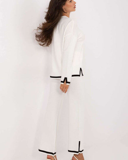 Beige Women Sweater Set 216697 With Coordinating Pants