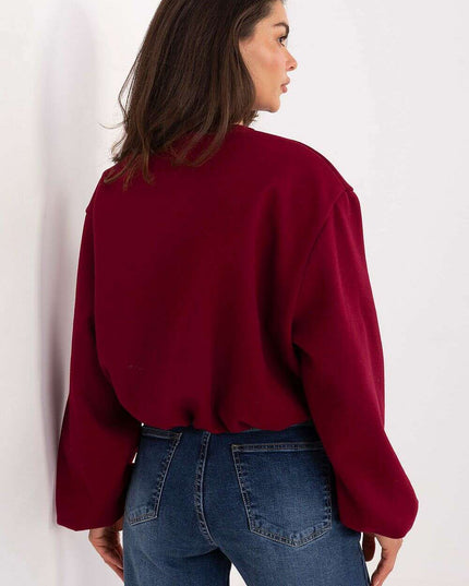 Womens Red Short Transitional Jacket Model 216702 With Zip