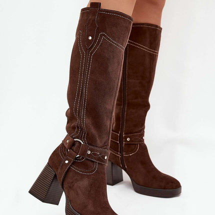 Heel boots model 216795