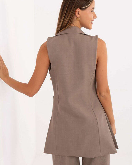 Women’s Tailored Polyester Gilet – Modern Sleeveless Vest