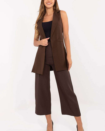 Women’s Tailored Polyester Gilet – Modern Sleeveless Vest