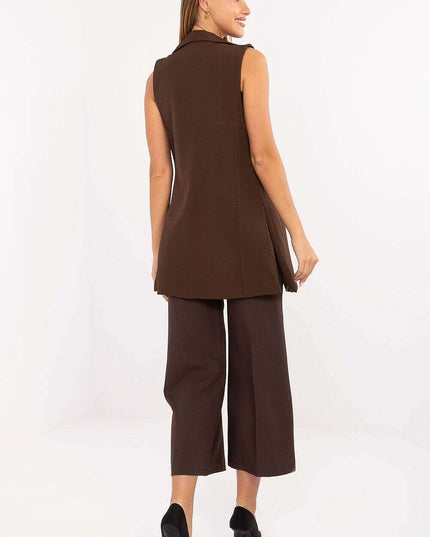 Women’s Tailored Polyester Gilet – Modern Sleeveless Vest