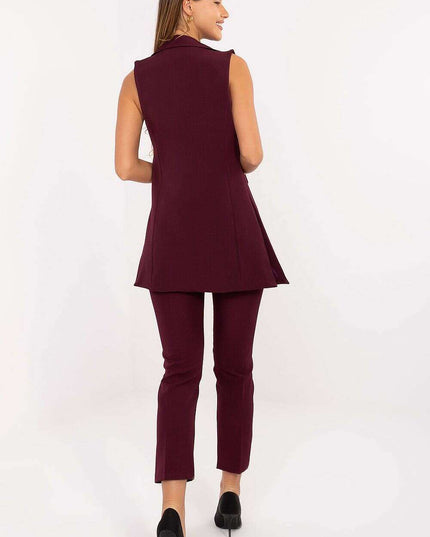 Women’s Tailored Polyester Gilet – Modern Sleeveless Vest