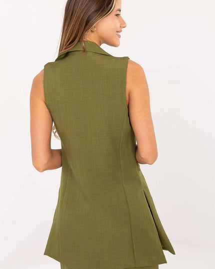 Women’s Tailored Polyester Gilet – Modern Sleeveless Vest