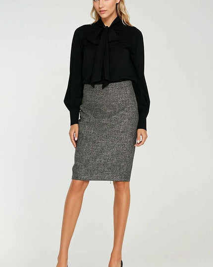 Women's Viscose Scarf-Neck Blouse with Decorative Cuffs – Très Elite