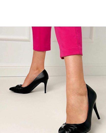 Women’s High Heels – Pointed Toe, Zirconia Detail, 9cm Heel