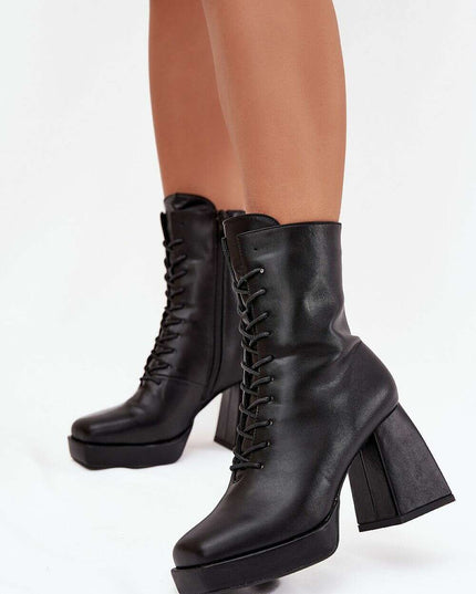 Heel boots model 217786