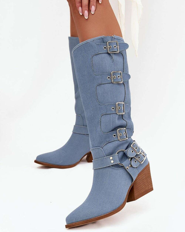 Heel boots model 217817