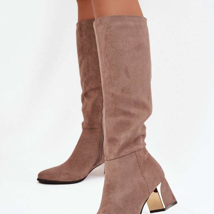 Heel boots model 217828
